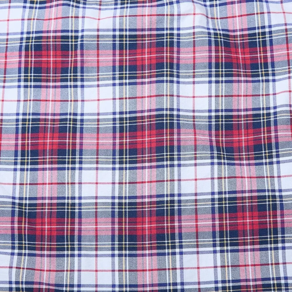 Ralph Lauren Oxford Flesh Pony Classic Fit Long Sleeve Plaid Button Up Shirt L